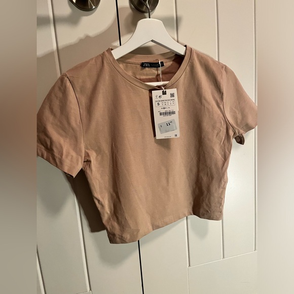 NWT Zara Nude T shirt in Size Small - Picture 5 of 5